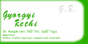 gyorgyi rethi business card